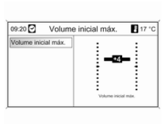 Volume inicial máximo