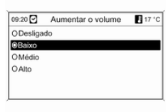 Aumento do vol. depend. da velocidade
