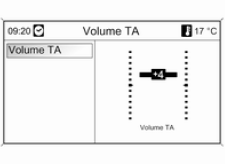 Volume de som dos avisos de trânsito (TA)