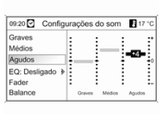 Configuração de baixos, médios e agudos