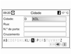 Introduzir um endereço utilizando a função alfabética