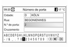 Introduzir um endereço utilizando a função alfabética