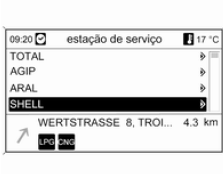 Seleccionar Automóvel e abastecimento.
