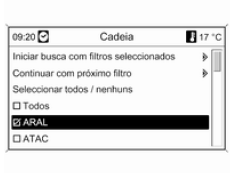 Definição de filtros para refinamento da pesquisa