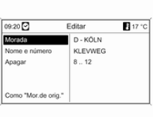 Editar ou eliminar uma entrada no livro de endereços