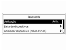 Menu Bluetooth