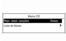 Durante a reprodução de CD áudio
