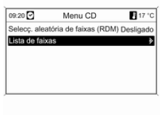 Durante a reprodução de CD áudio