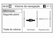 Volume da navegação