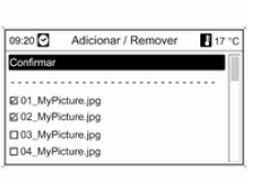 Transferir e/ou remover imagens