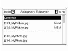 Transferir e/ou remover imagens