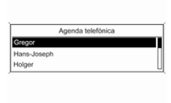 Selecção de um número de telefone a partir da lista telefónica