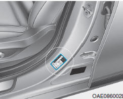 ETIQUETA COM ESPECIFICAÇÕES E PRESSÕES DOS PNEUS