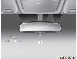 Para usar o espelho retrovisor electrocrómico