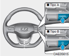 O controlo inteligente da velocidade de cruzeiro é cancelado temporariamente quando