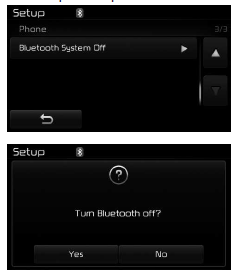 Desligar o Sistema Bluetooth