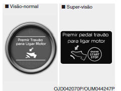 Premir Travão para Ligar Motor (caixa de velocidades automática)