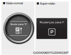 Mudar para "P" (caixa de velocidades automática)