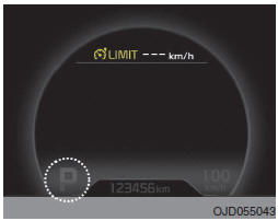 Luz indicadora do limitador de velocidade