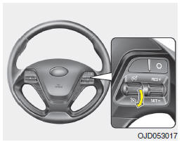 Para configurar o controlo da velocidade de cruzeiro