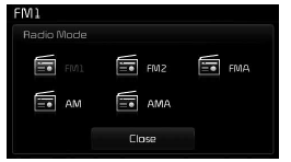 Passar para o modo de Rádio