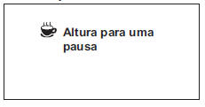 Ecrã do Alerta de Concentração do Condutor (DAA)
