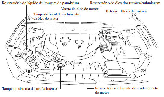 Descrição do Compartimento do Motor