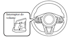 Interruptores de controlo do sistema de áudio