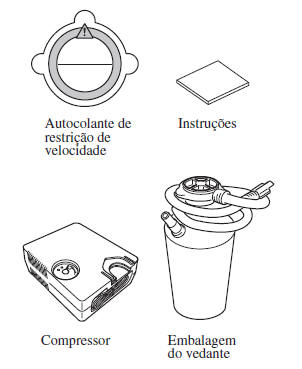 Kit de Emergência de Reparação de Pneu Furado
