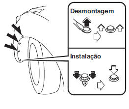 Luzes de mudança de direção dianteiras, Luzes de presença/Luzes de presença laterais dianteiras (Com faróis de halogéneo)*, Luzes de presença laterais dianteiras (Com faróis LED)*áximos (Sem luzes diurnas)