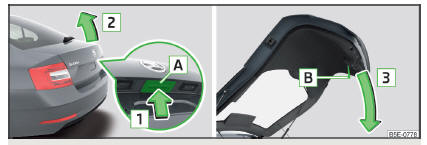 Fig. 39 Abrir/fechar tampa da bagageira