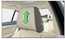 Fig. 72 Ajustar altura do apoio da cabeça frente
