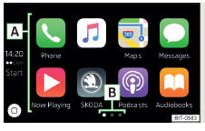 Fig. 190 Apple CarPlay: Menu principal