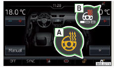 Fig. 76 Superfície de contacto para o aquecimento do volante