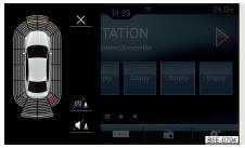 Fig. 246 Ecrã do Infotainment: Visor com ativação automática