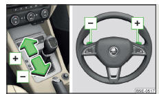 Fig. 236 Alavanca seletora /Volante multifunções
