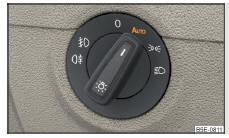Fig. 49 Interruptor de luzes: Posição AUTO
