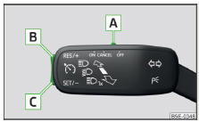 Fig. 267 Elementos de comando do sistema de regulação da velocidade