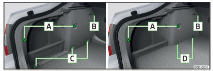 Fig. 106 Elementos de fixação: Variante 1 / Variante 2 (G-TEC)
