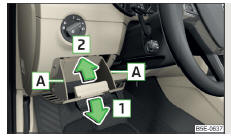 Fig. 344 compartimento de arrumação do lado do condutor