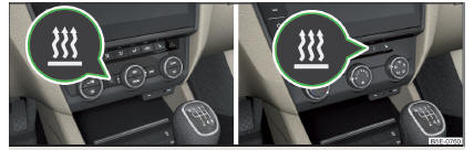 Fig. 139 Tecla para ligar/desligar (Climatronic / ar condicionado manual)