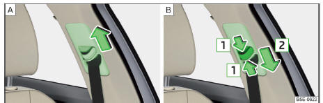 Fig. 6 Regulação da altura dos cintos nos bancos dianteiros