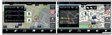 Fig. 219 Recomendações de condução / Detalhe da recomendação de condução