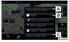Fig. 210 Menu depois de tocar no ponto do mapa